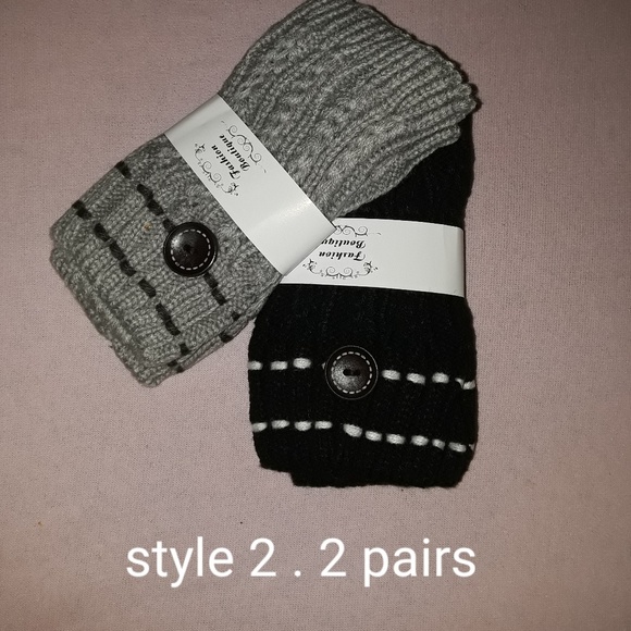 8 Womens Short Boots Socks Crochet Knitted Boot Cu - Picture 4 of 8